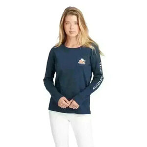 Vineyard Vines T Shirt Womens XXS Thanksgiving Turkey Long Sleeve Crew Neck